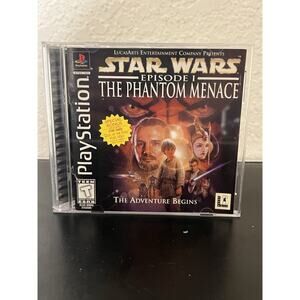 Star Wars: Episode I - The Phantom Menace (PlayStation 1, 1999) CIB. Tested